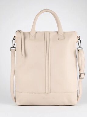 Harbour 2nd Genuine Leather Convertible Tote: Backpack & Shoulder Bag, Beige